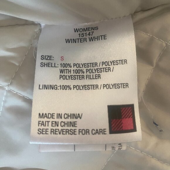 Woolrich Women's Quilted Winter White Five Pocket Zipper Jacket Size Small A19 - Picture 4 of 4